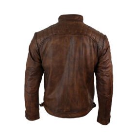 Alternative view of Vintage Brown Leather Jacket for Men