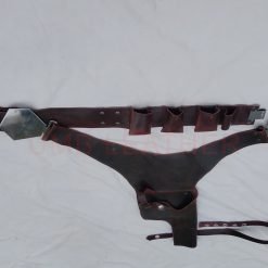 Alternative view of Han Solo Gun Belt With Holster ROTJ Corellian Smuggler Leather Belt Holster Outfit A Star Wars Story Inspired Prop Cosplay Costume Handmade
