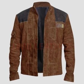 Han Solo Mens Suede Cosplay Smuggler Jacket