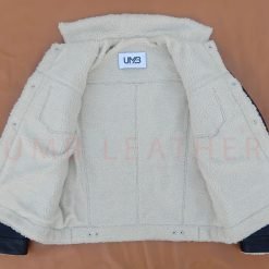 Alternative view of Denim Jean Style Fur Lining Jacket For Men