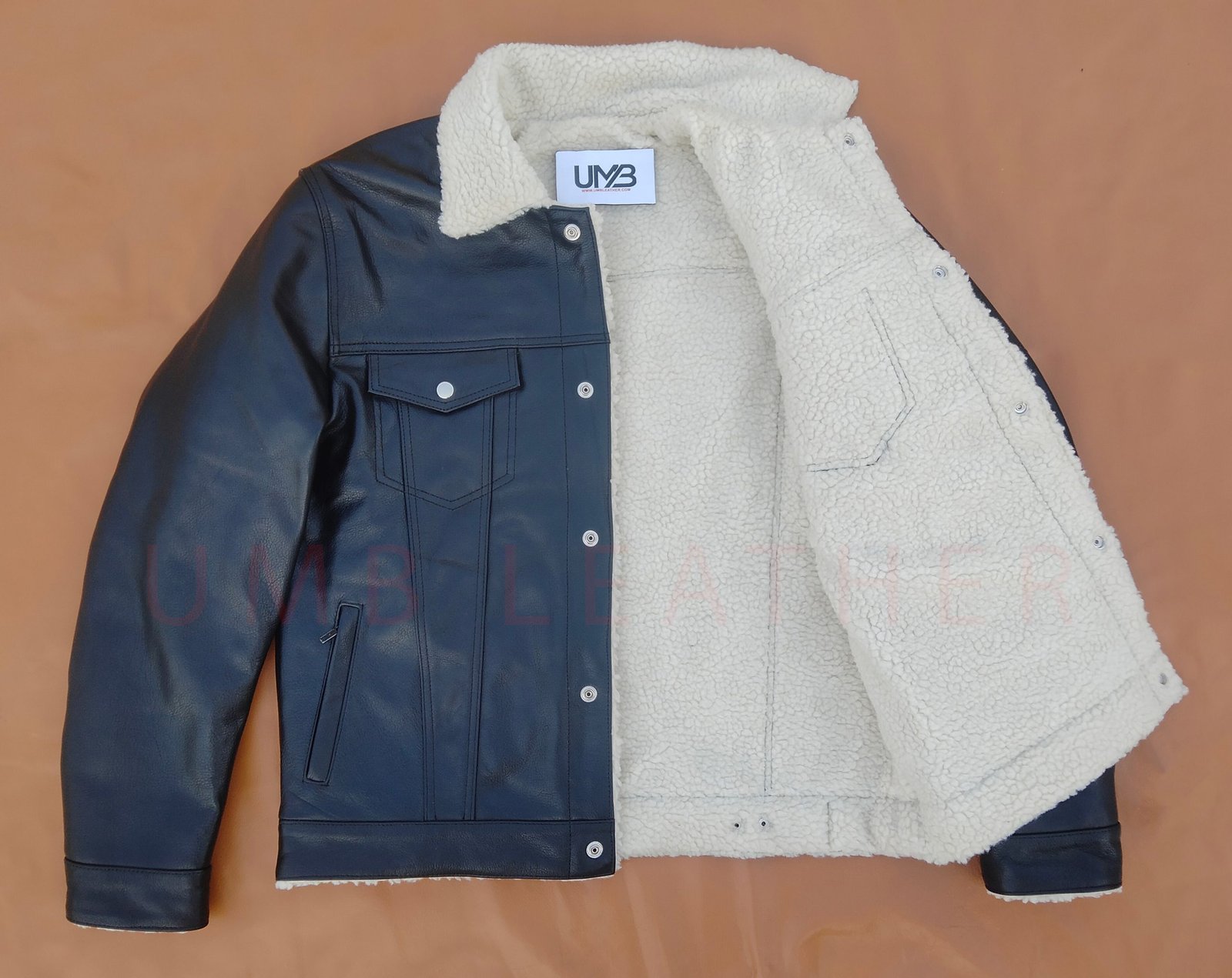 Denim Jean Style Fur Lining Jacket For Men - Image 4