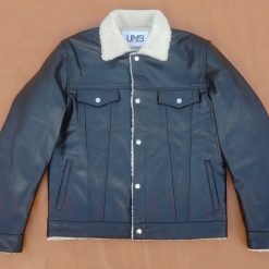 Denim Jean Style Fur Lining Jacket For Men