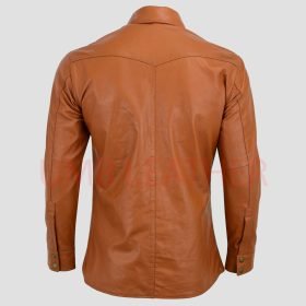 Alternative view of Leather Western Trucker Cowboy Shirt