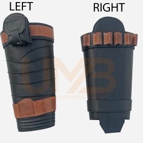 Mandalorian Leather Leg Greave Armor