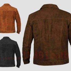 Alternative view of Men’s Suede Denim Leather Jacket