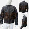 Quilted Biker Genuine Lambskin Jacket Black