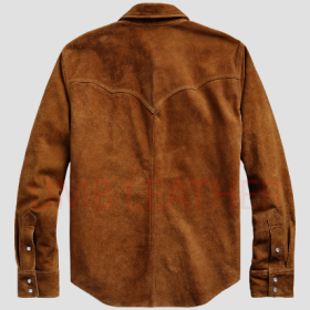 Alternative view of Men Suede Trucker Shirt