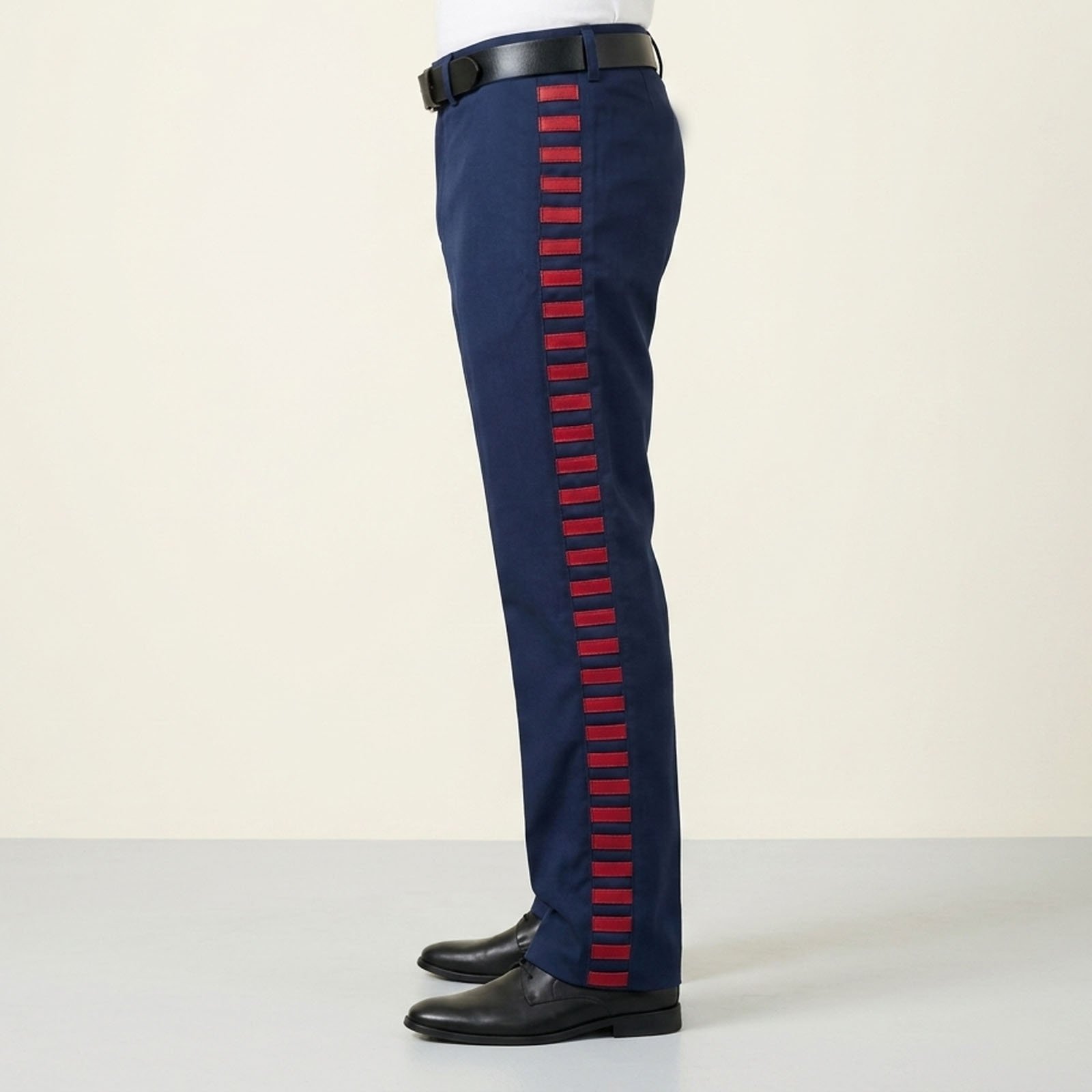 Han Solo Costume Pant Blue With Red Stripes - Image 2