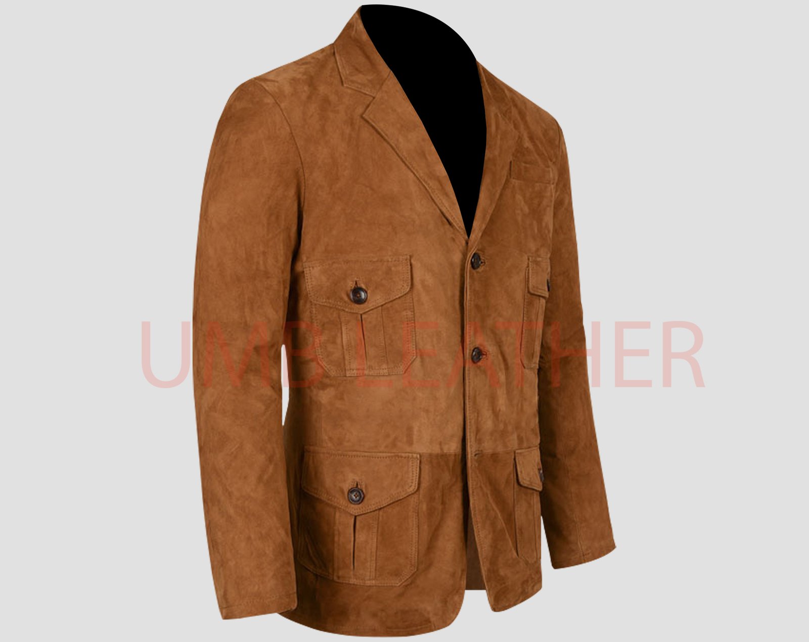 Men’s Suede Cowboy Blazer Coat - Image 2