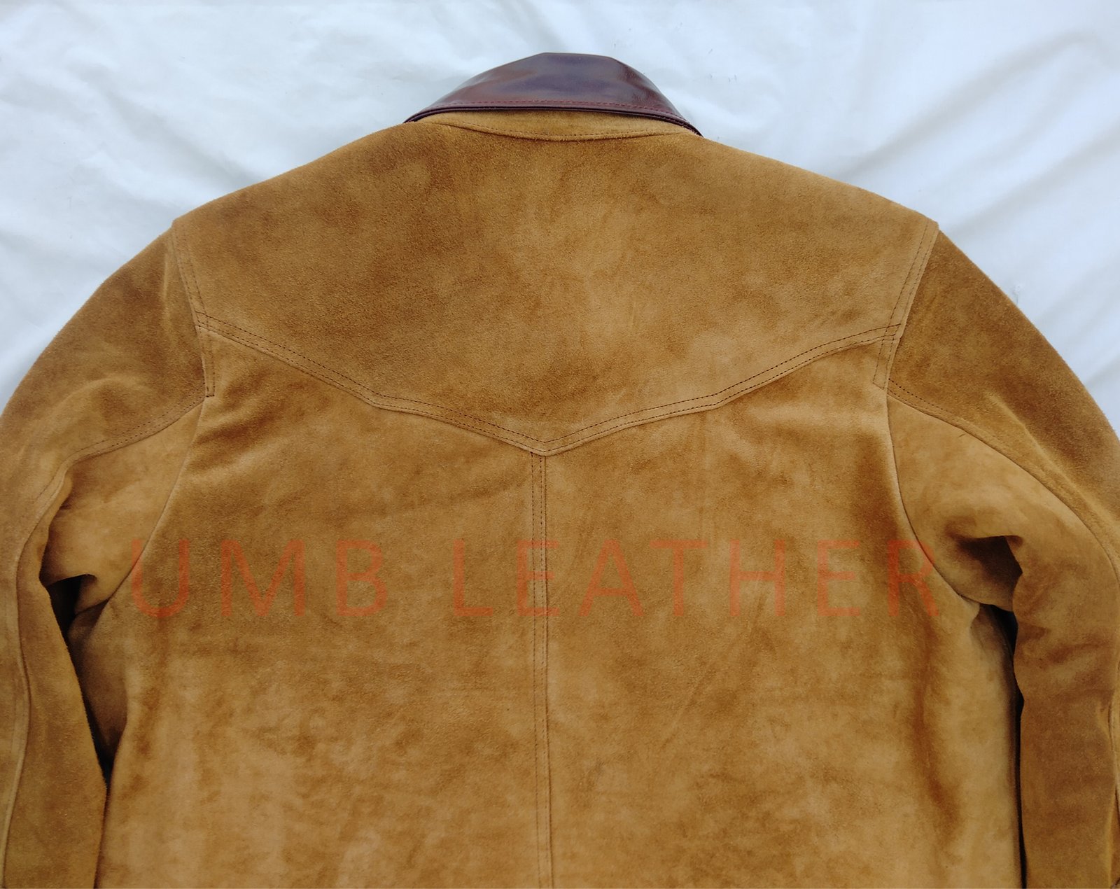 Trucker Cowboy Fur Leather Suede Jacket - Image 8