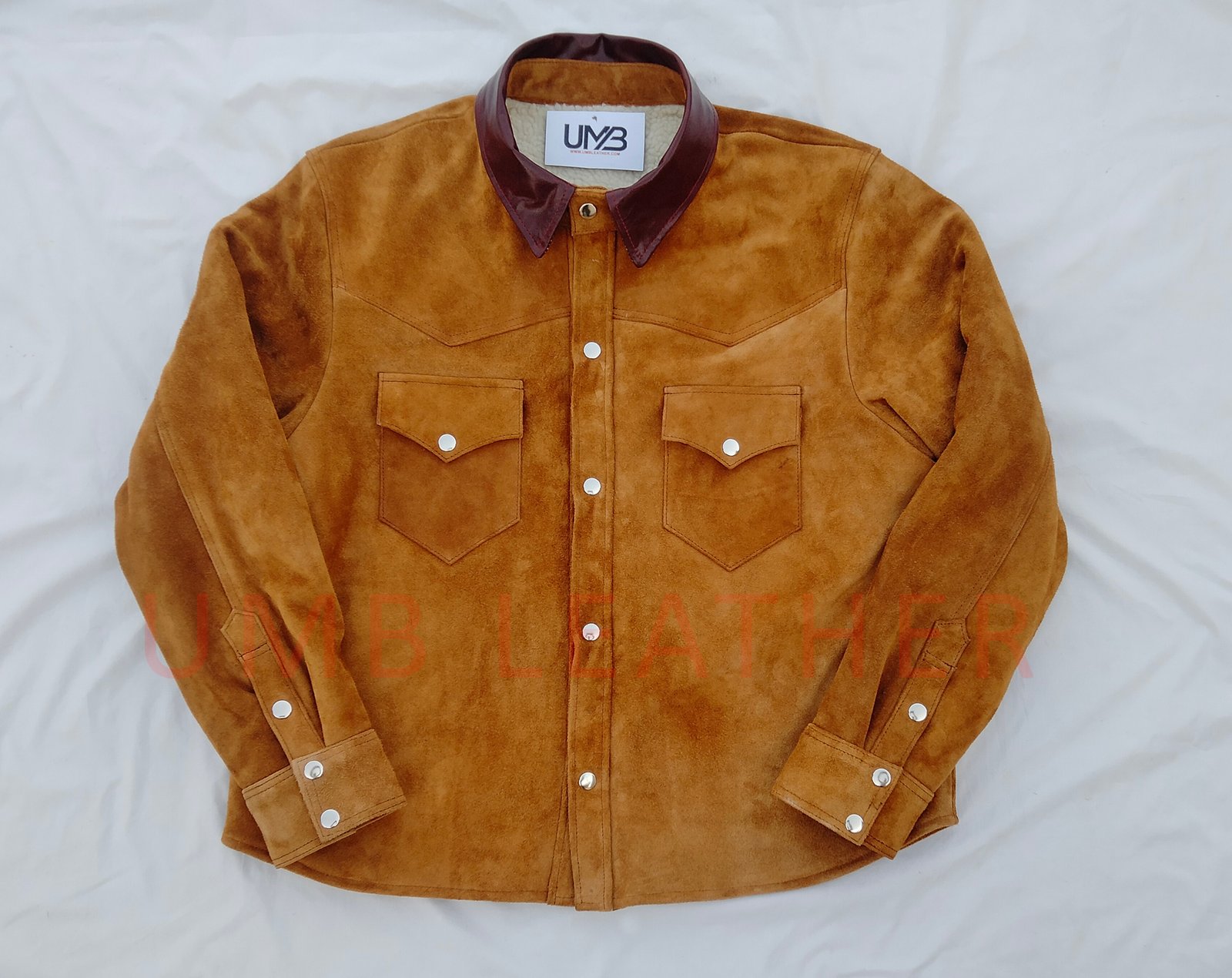 Trucker Cowboy Fur Leather Suede Jacket