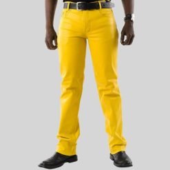 Alternative view of Men Jeans Leather Pant
