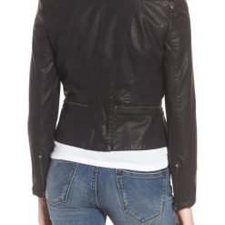 Alternative view of Women’s Slim Black Leather Jacket Sleek & Modern Fit