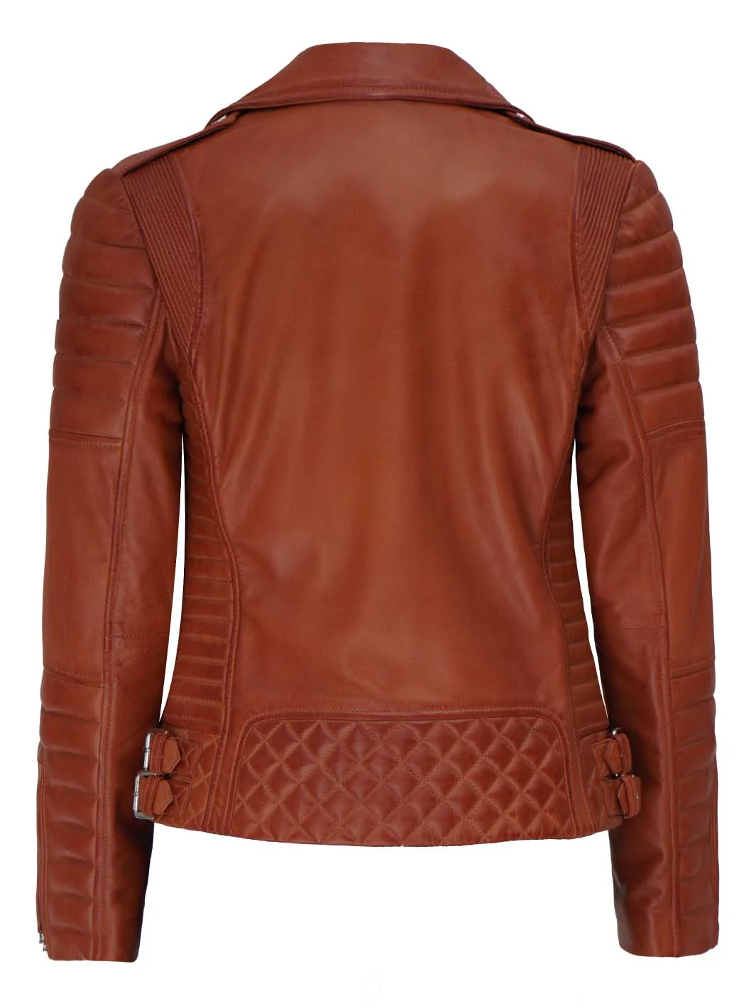 Women’s Genuine Leather Biker Bomber Jacket Stylish Motorcycle Fit - Image 3