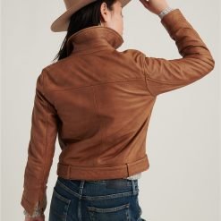 Alternative view of Cowgirl Brown Leather Jacket for Women Western Style Vibe