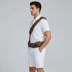 Alternative view of Mandalorian Leather Belt & Bandolier for Star Wars Cosplay No Holster Included