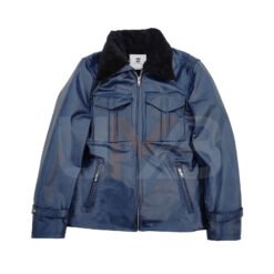 Men's Real Leather Jacket Quilted Down Winter Outwear
