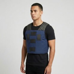 Alternative view of Din Djarin Navy Blue Flak Vest with Velcro Star Wars Cosplay Gear