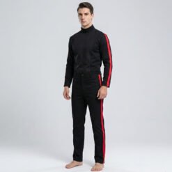 Alternative view of Star Wars Jedi Fallen Order Inquisitor Cal Kestis Custom Black & Red Battle Suit – Shirt