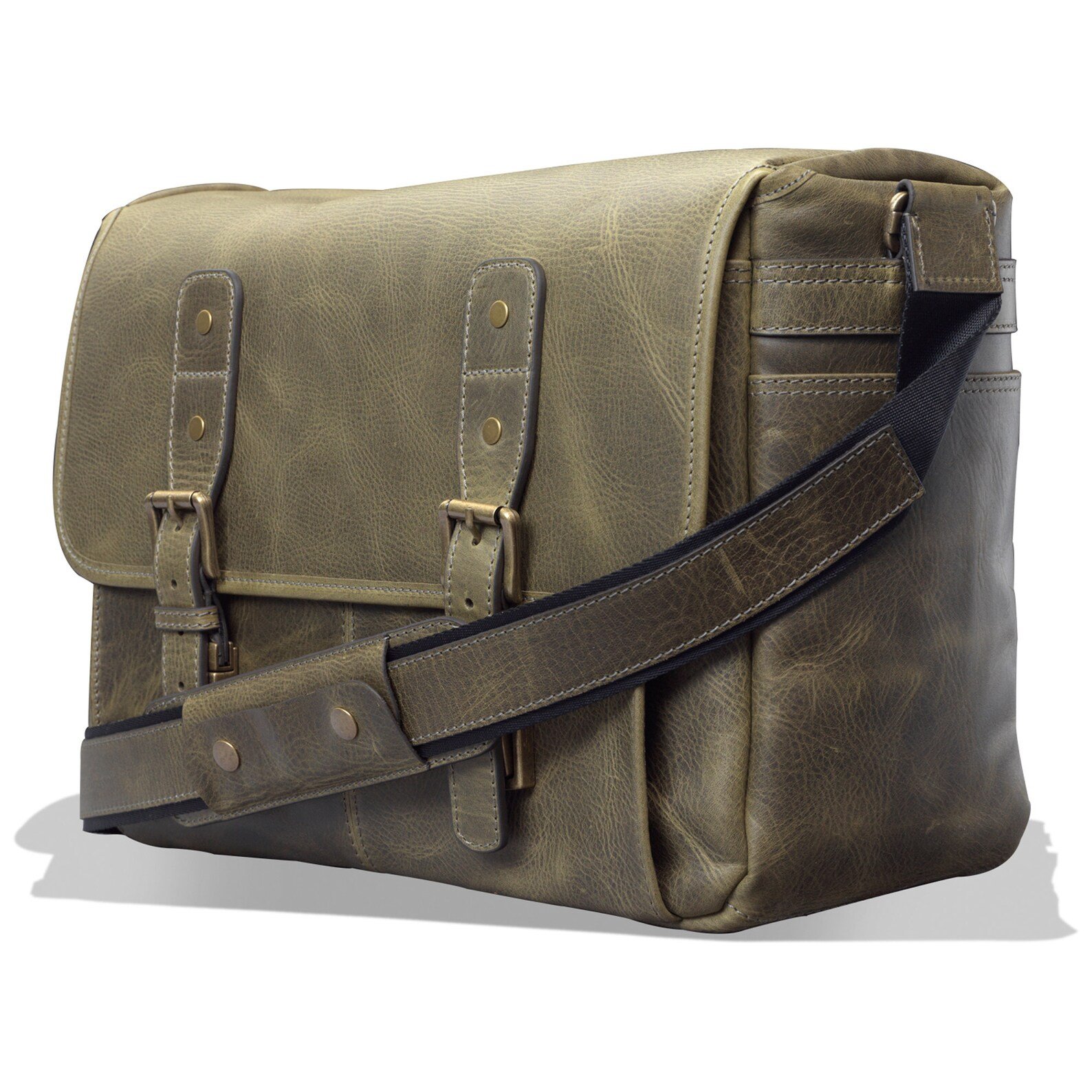 Vintage Leather Laptop & Camera Bag 16” Satchel Briefcase for Men & Women - Image 3