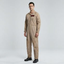 Alternative view of Dr. Venkman Ghostbusters Jumpsuit (1984) – Khaki Cotton Flight Suit