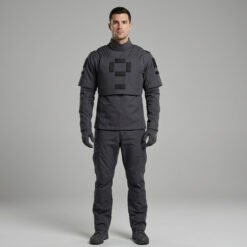 Custom Grey Flight Suit (Shirt & Pants) Purple Stitching